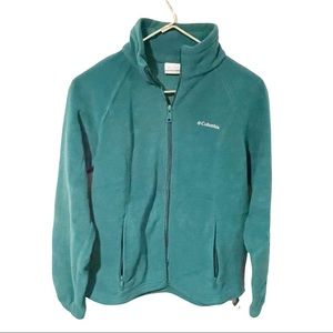 Columbia Womens Medium Green Fleece Full Zip‎ Up Jacket